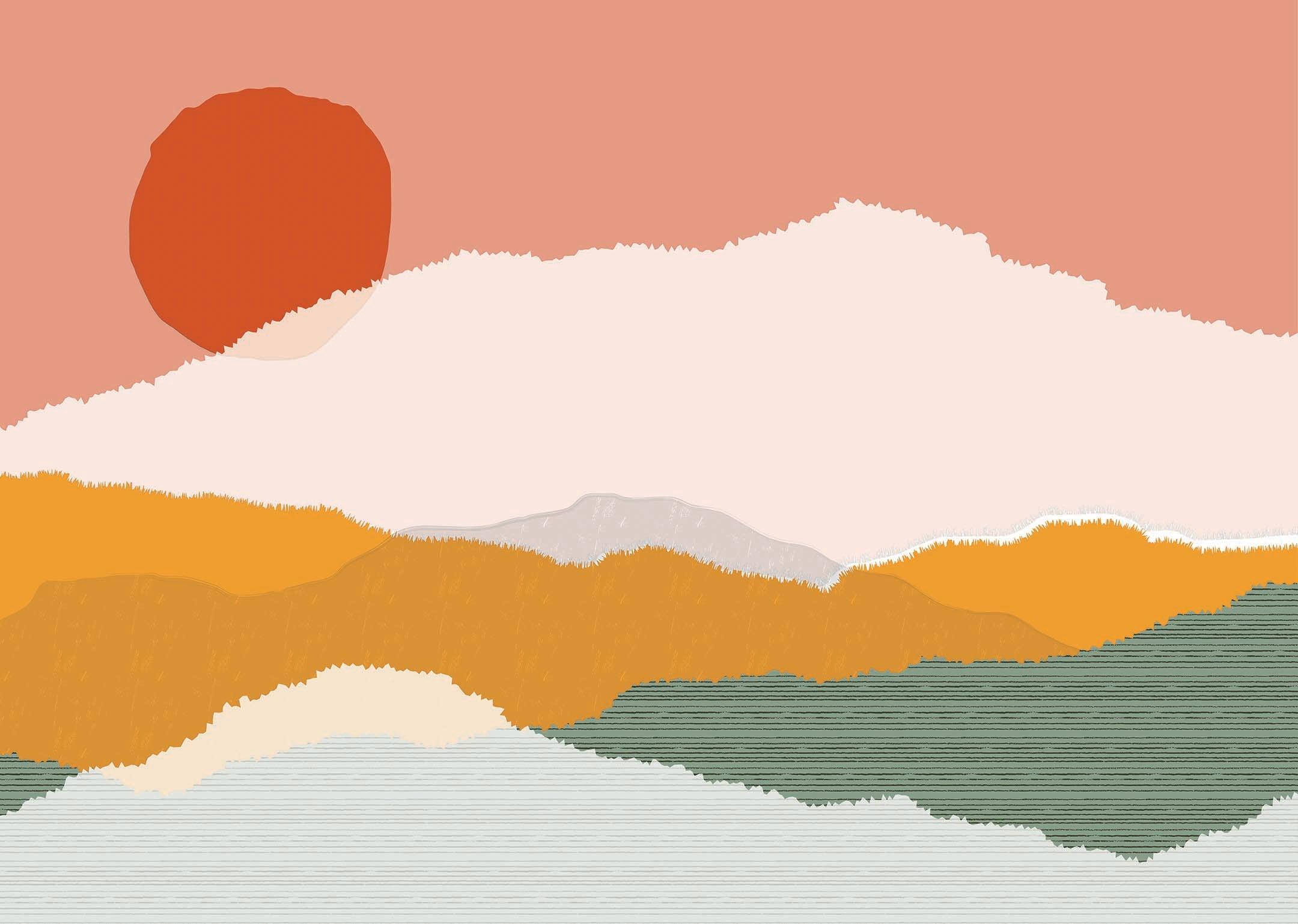 Abstract Mountain Sunset
