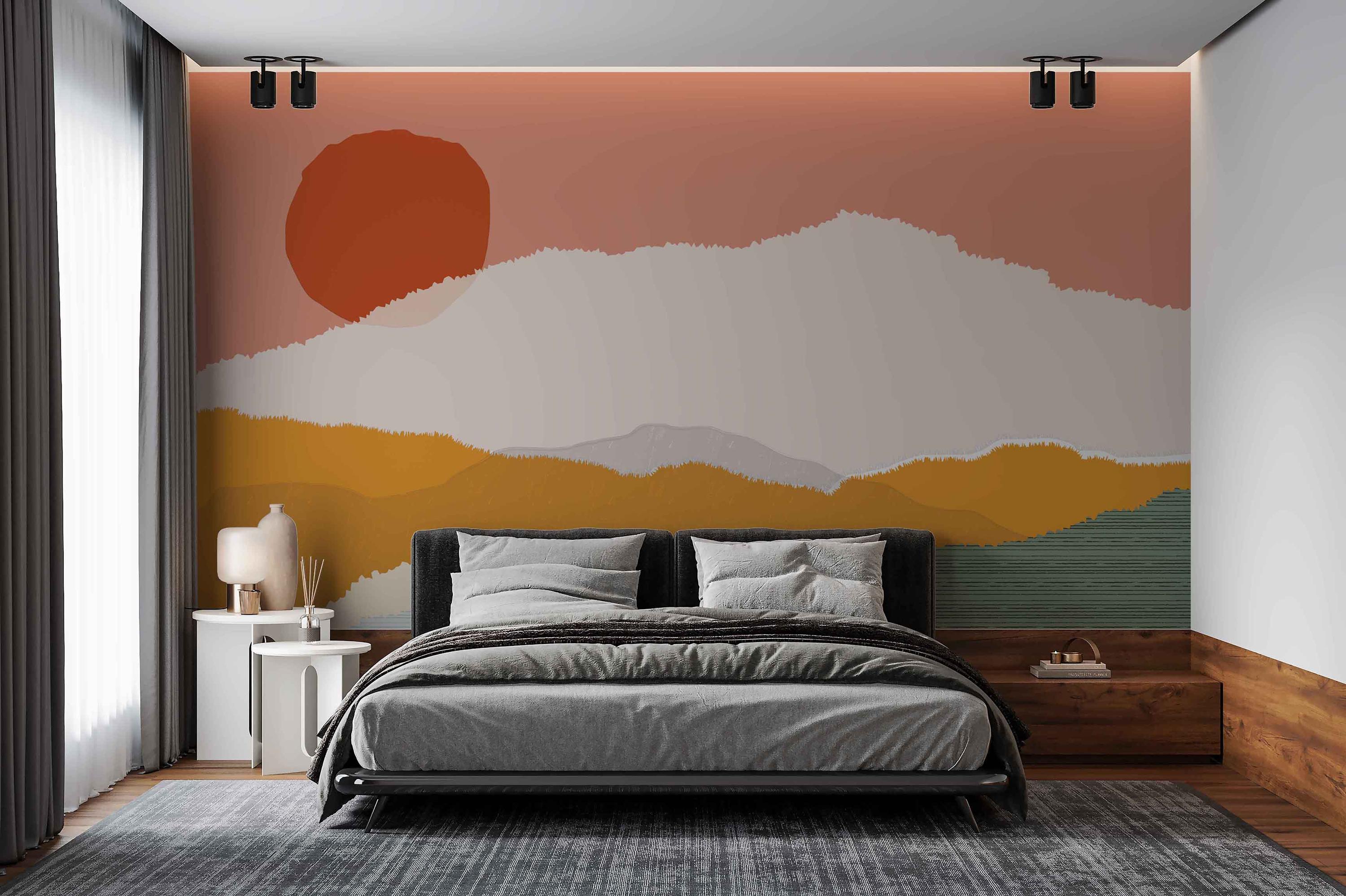 Abstract Mountain Sunset