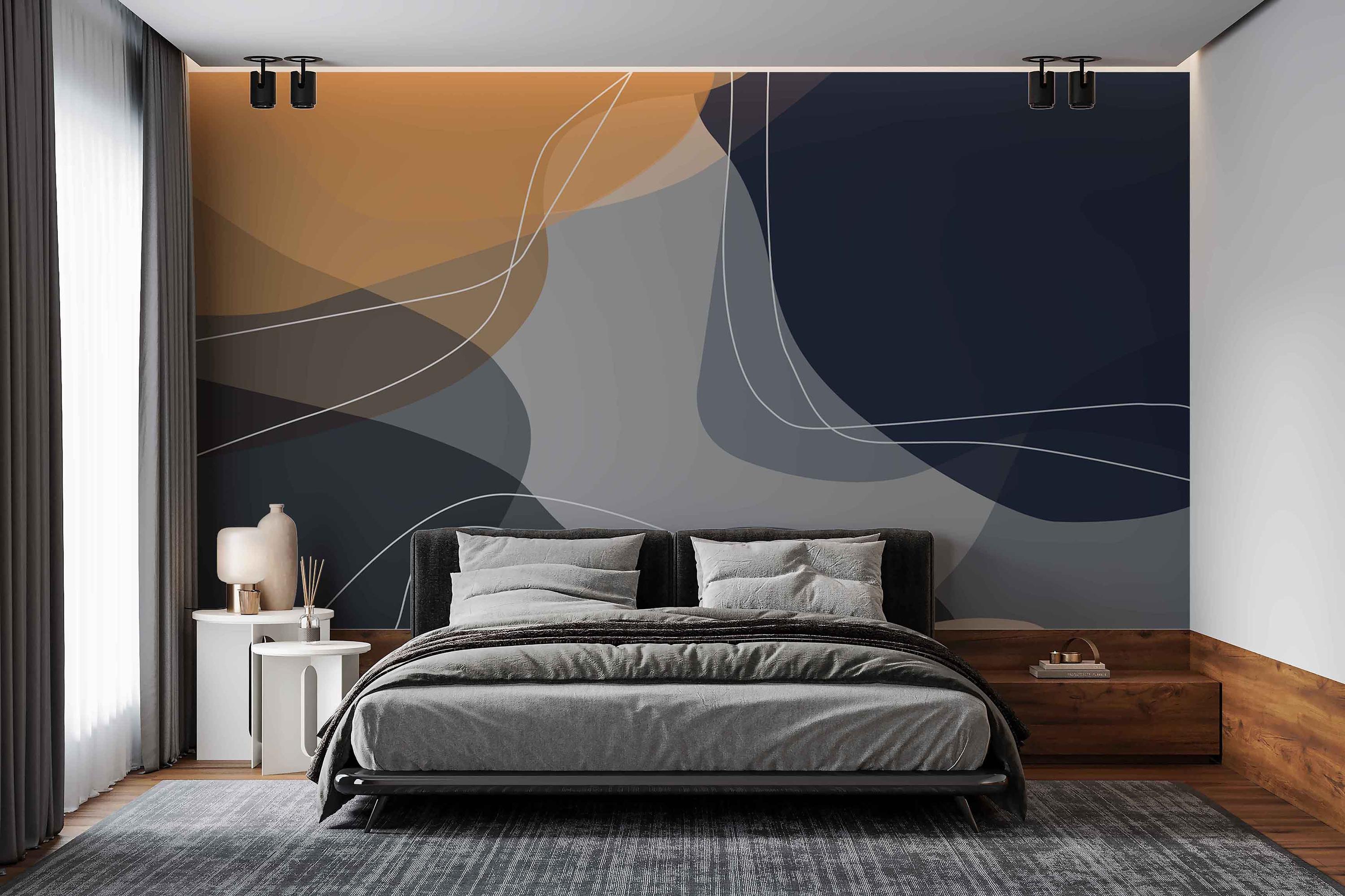 Dhara – Navy and Gold Flow