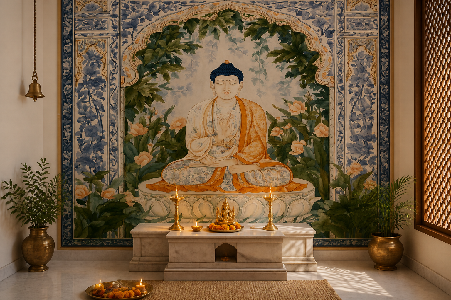 Buddha's Garden II — Pooja room