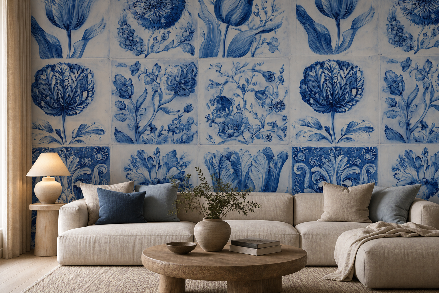 delft-tulip-tapestry — Living room