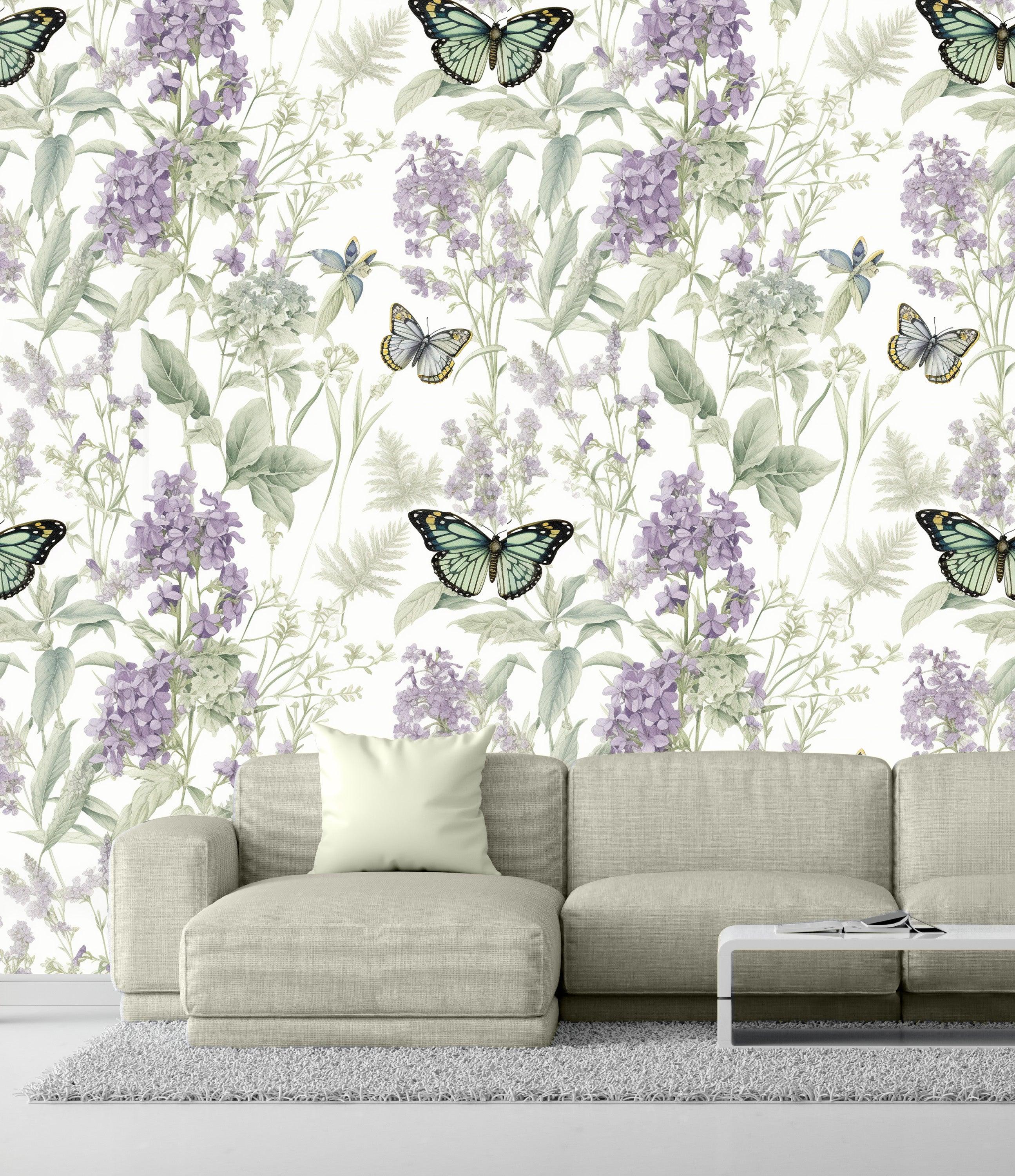 Lavender Garden Butterflies