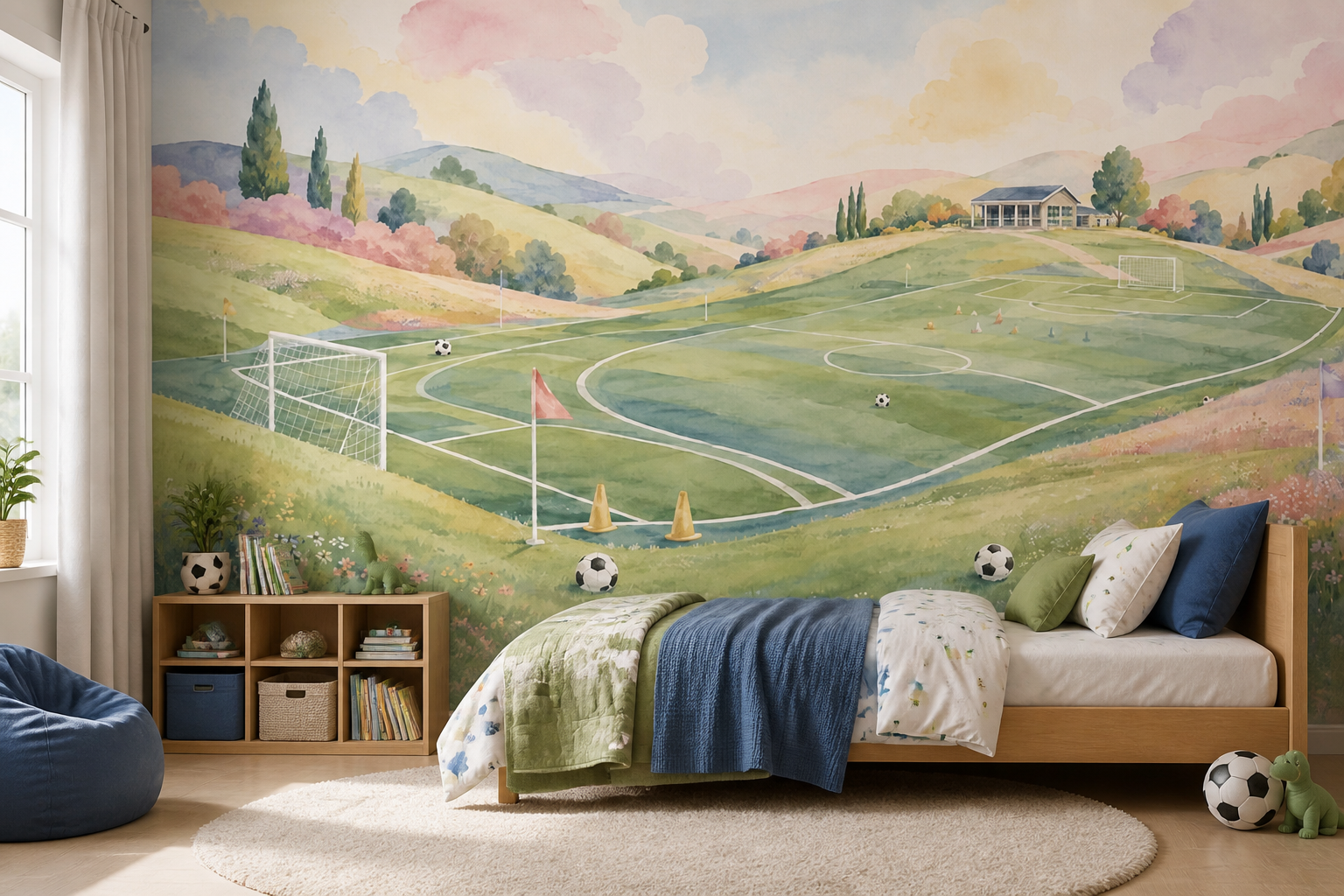Hillside Soccer Dream — Child's bedroom