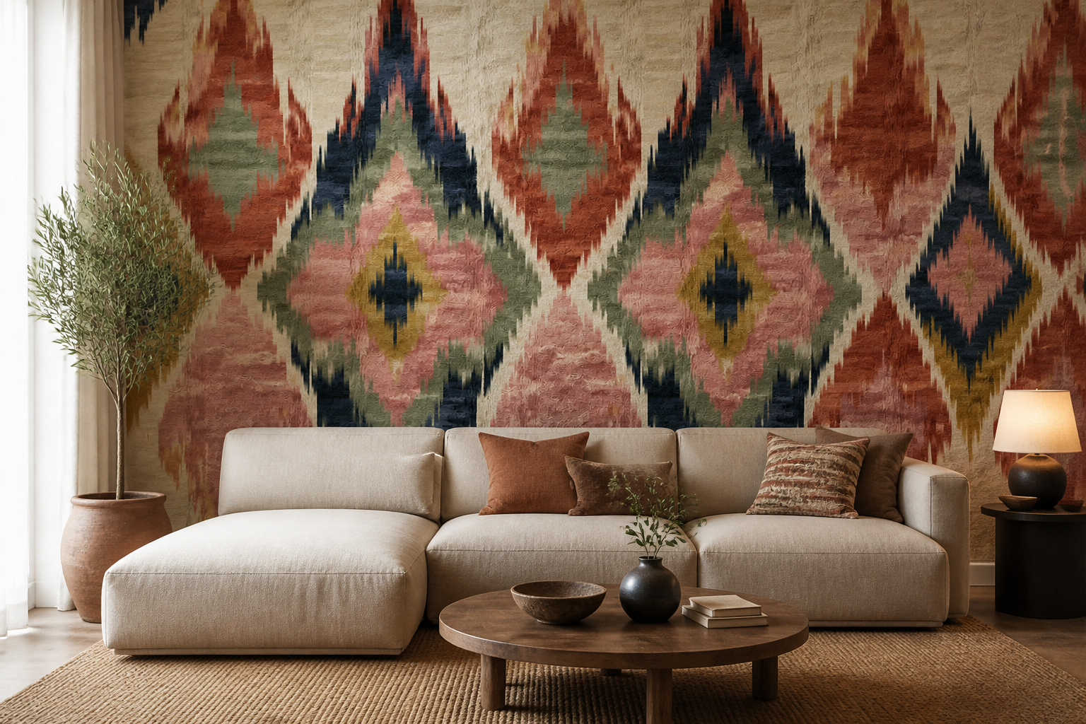Ikat Flame II — Living room