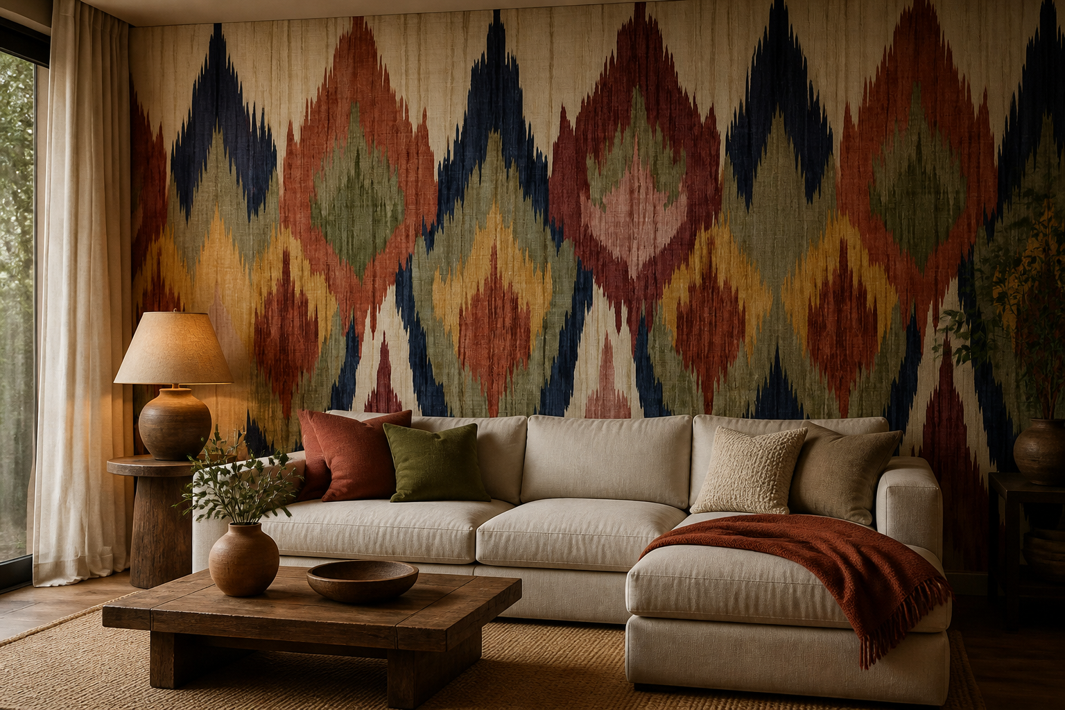 Ikat Flame III — Living room