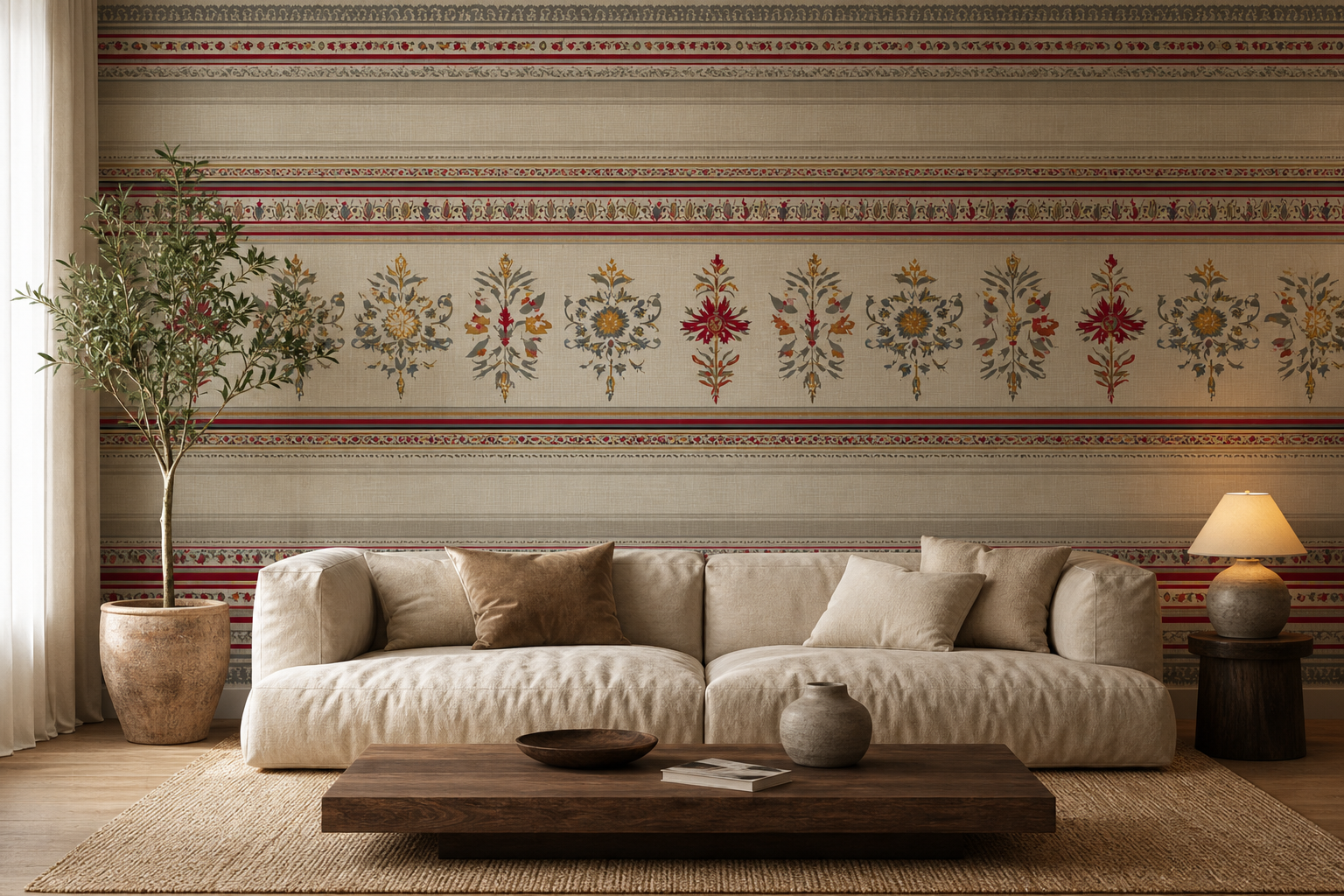 imperial-floral-stripe — Living room