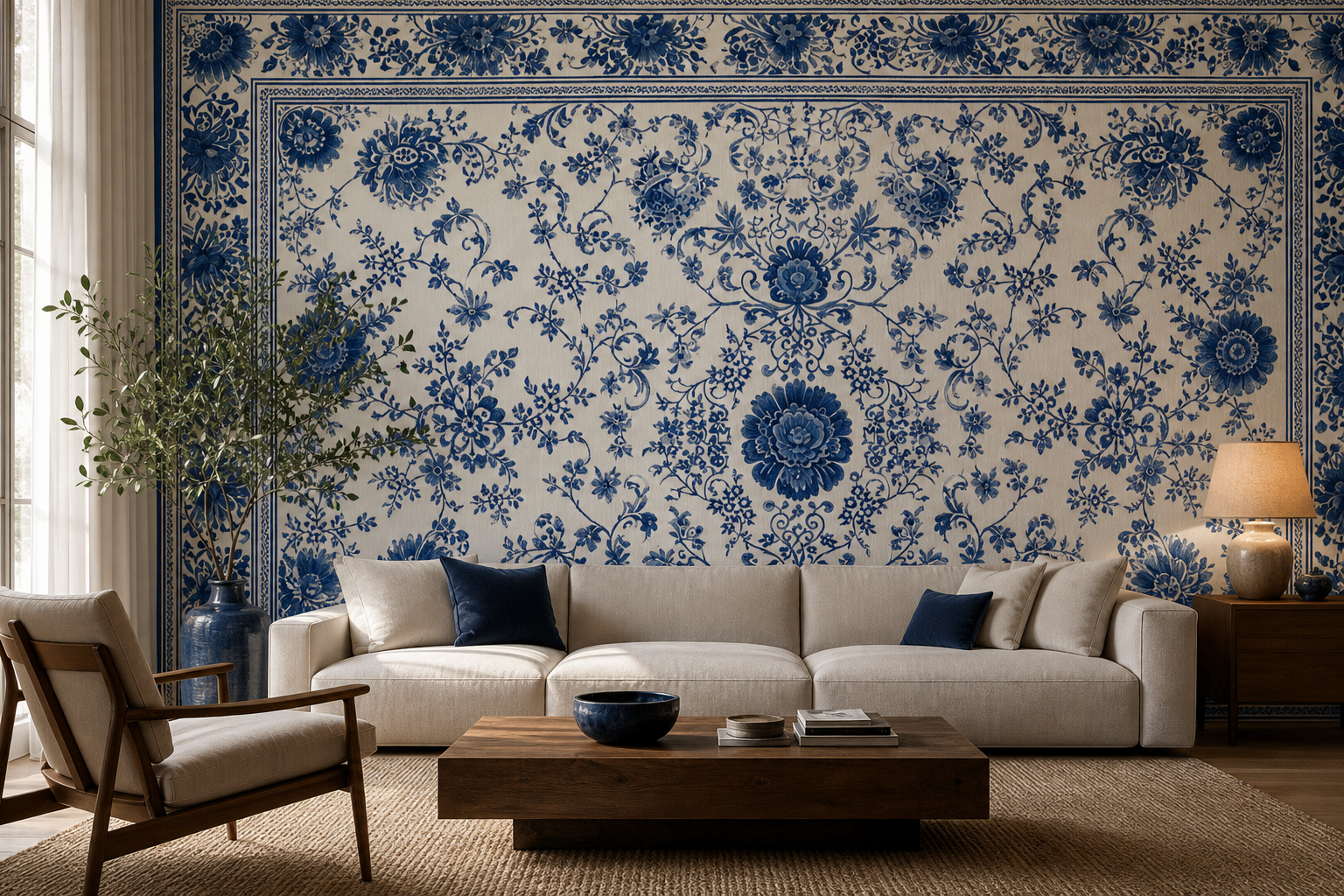 indigo-delft-garden — Living room
