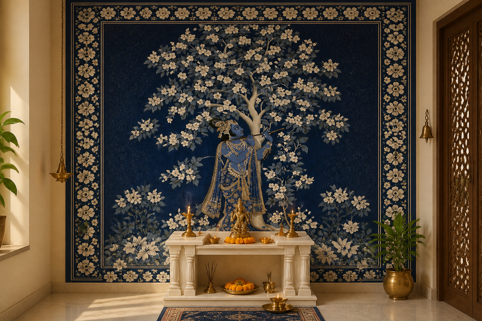 Jasmine Devotion — Pooja room