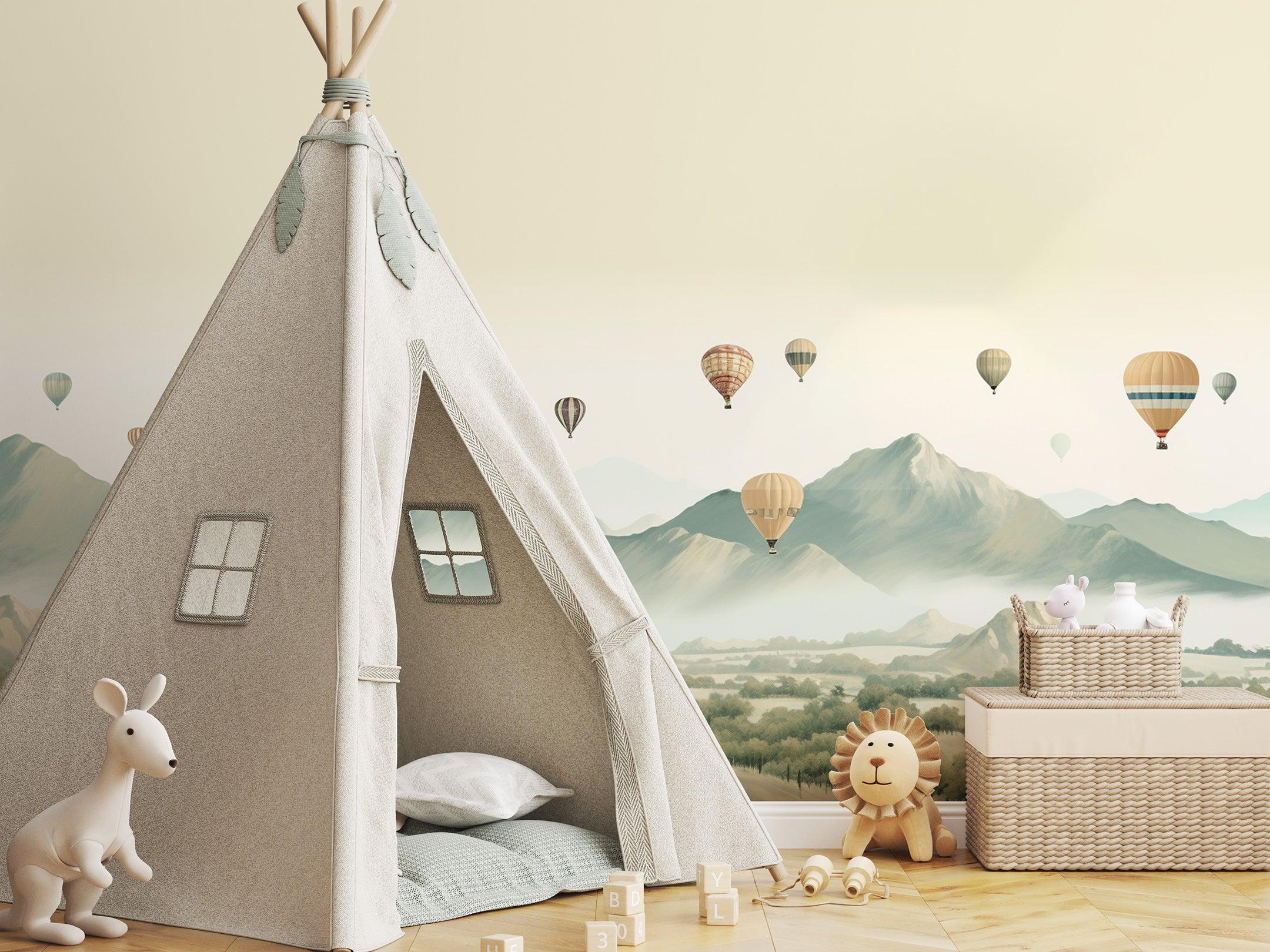 Soft Mountain Hot Air Balloons