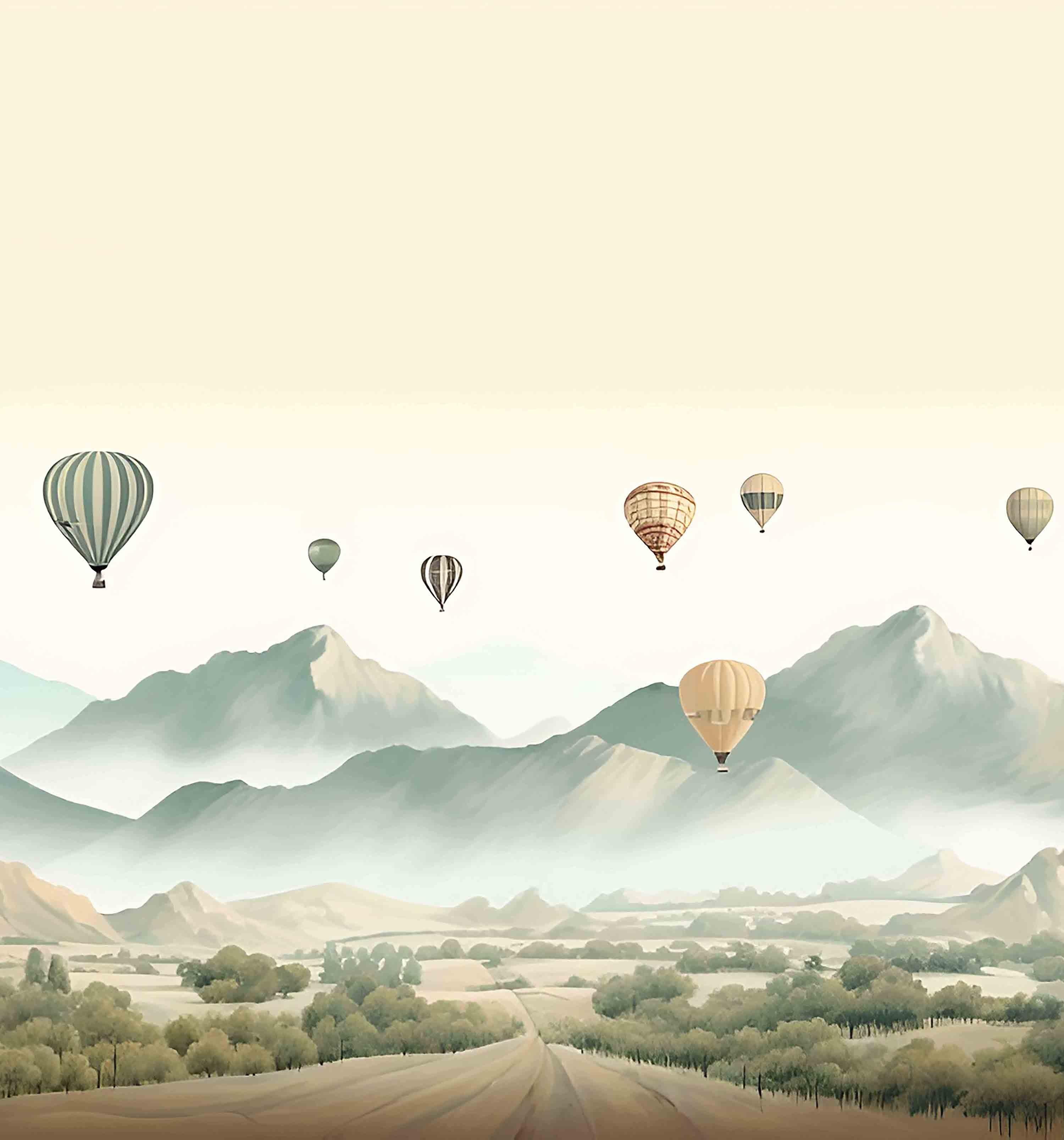 Soft Mountain Hot Air Balloons