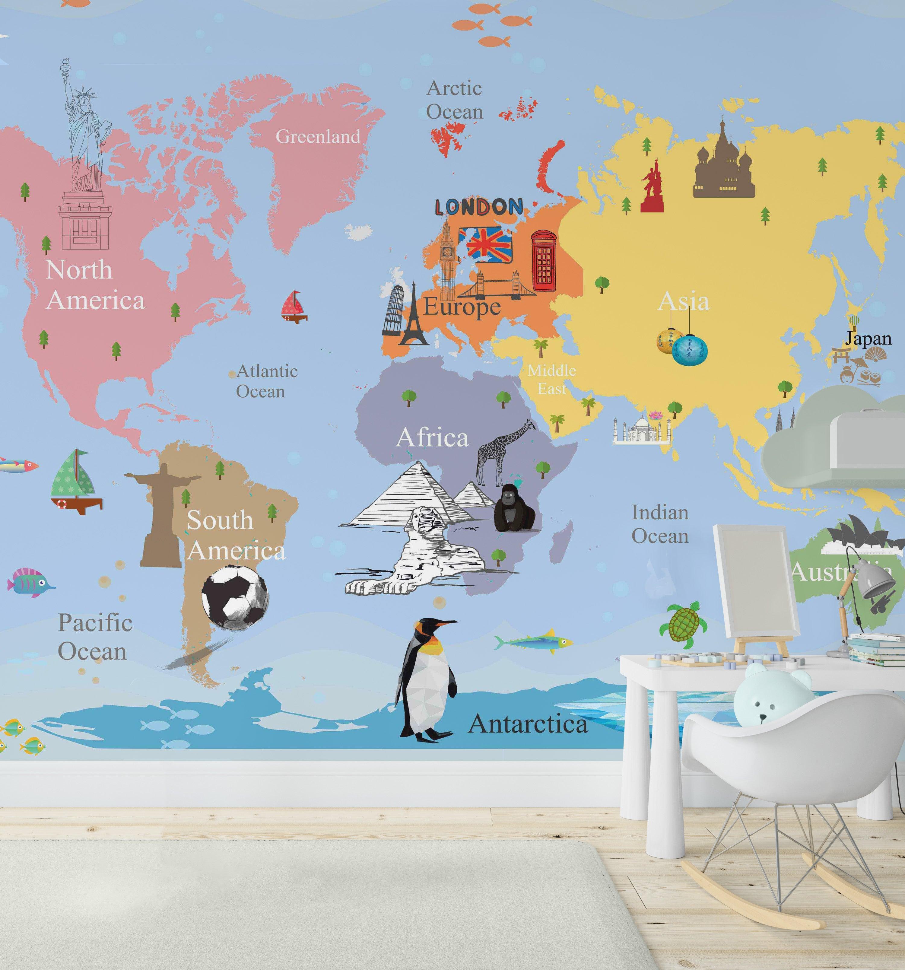 Children's World Map Adventure
