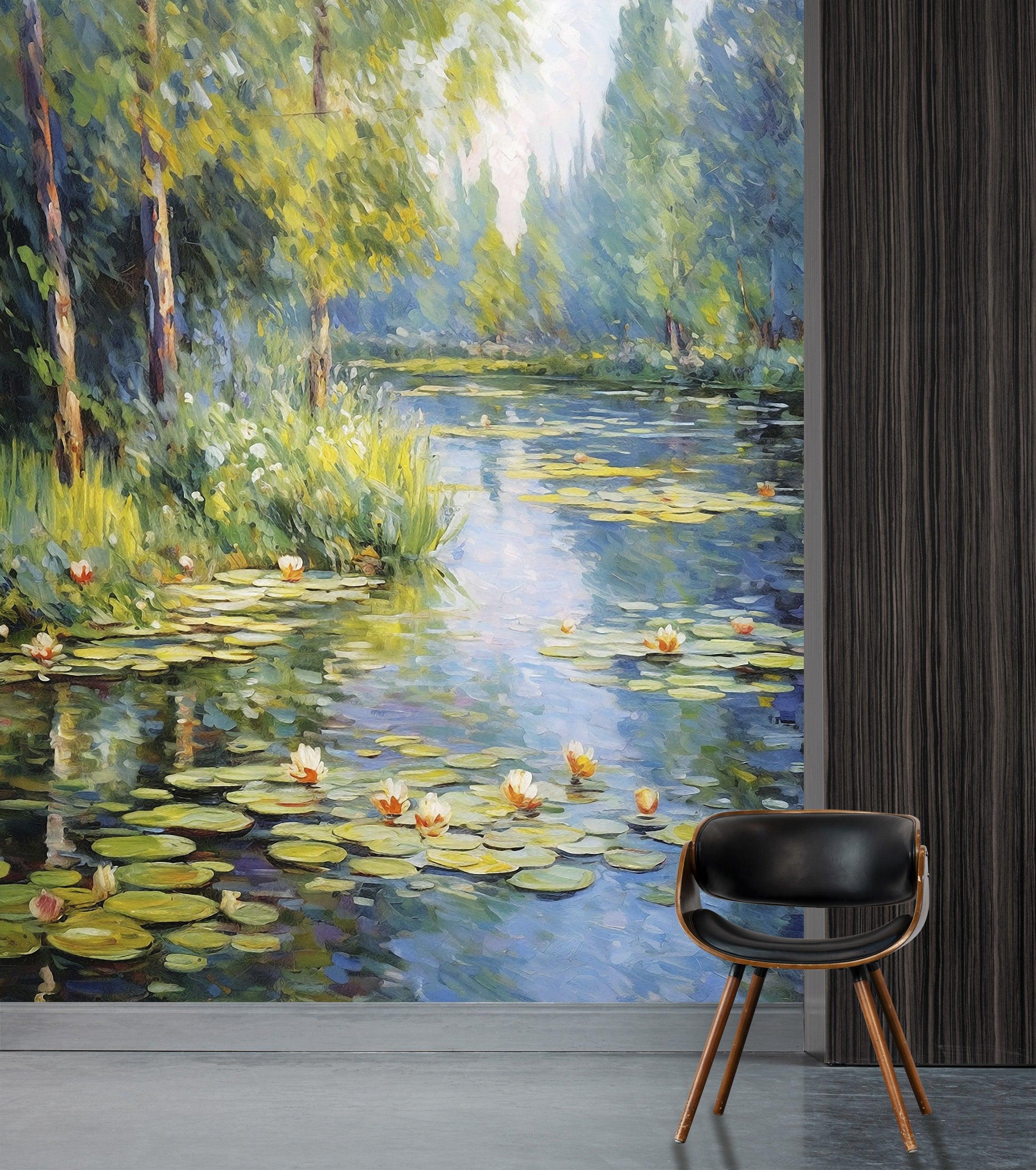 Monet Tranquil Pond Trees