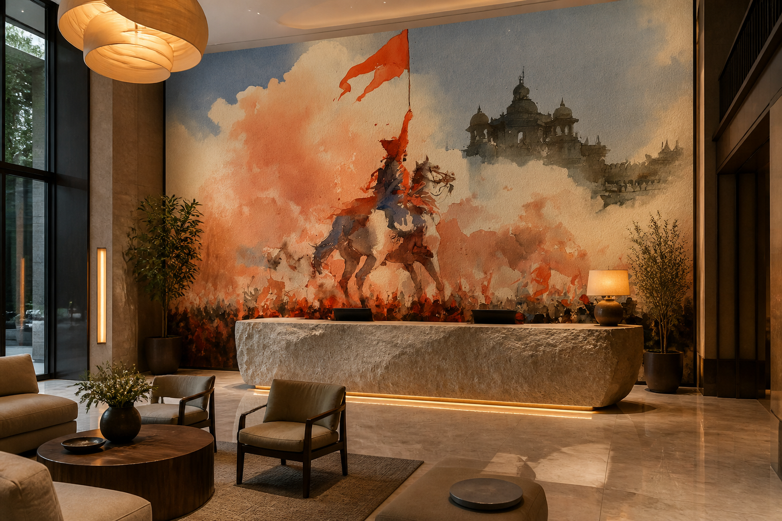 Maharaj's Banner — Hotel lobby