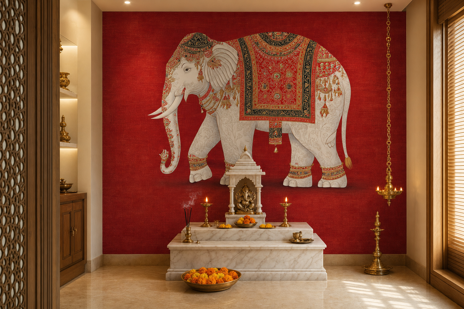 maharaja-s-elephant — Pooja room