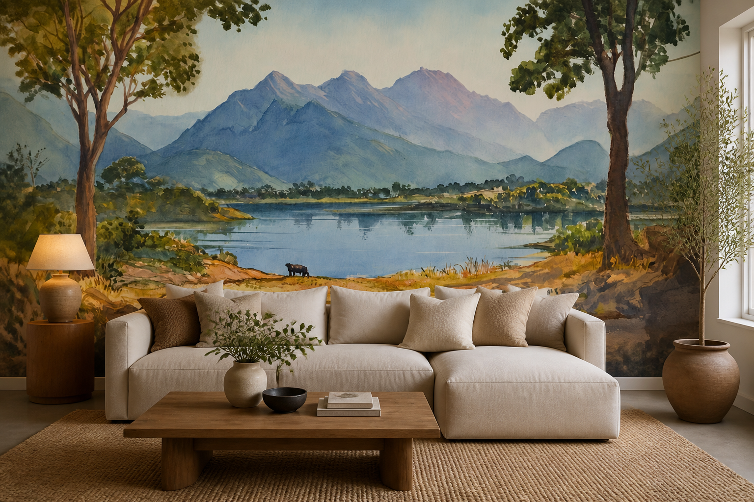 Mountain Lake Reverie — Living room