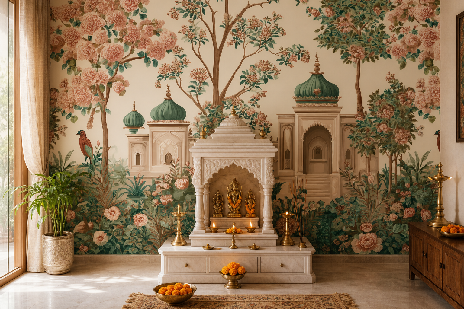 mughal-blossom — Pooja room