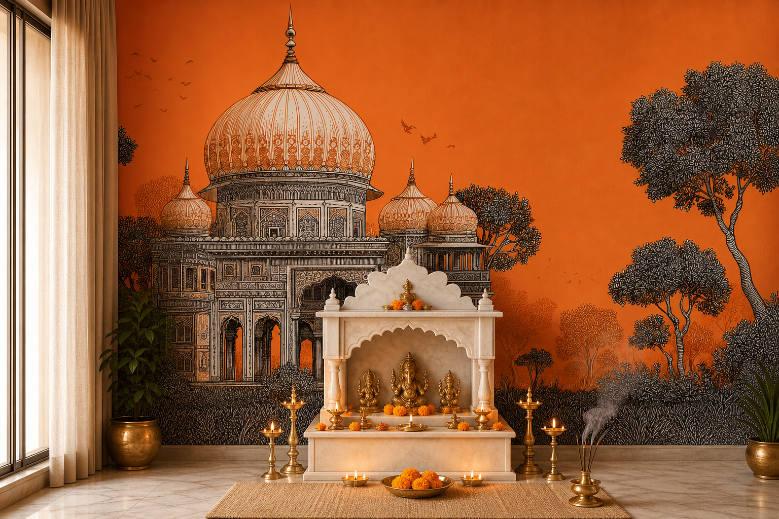 mughal-dusk — Pooja room