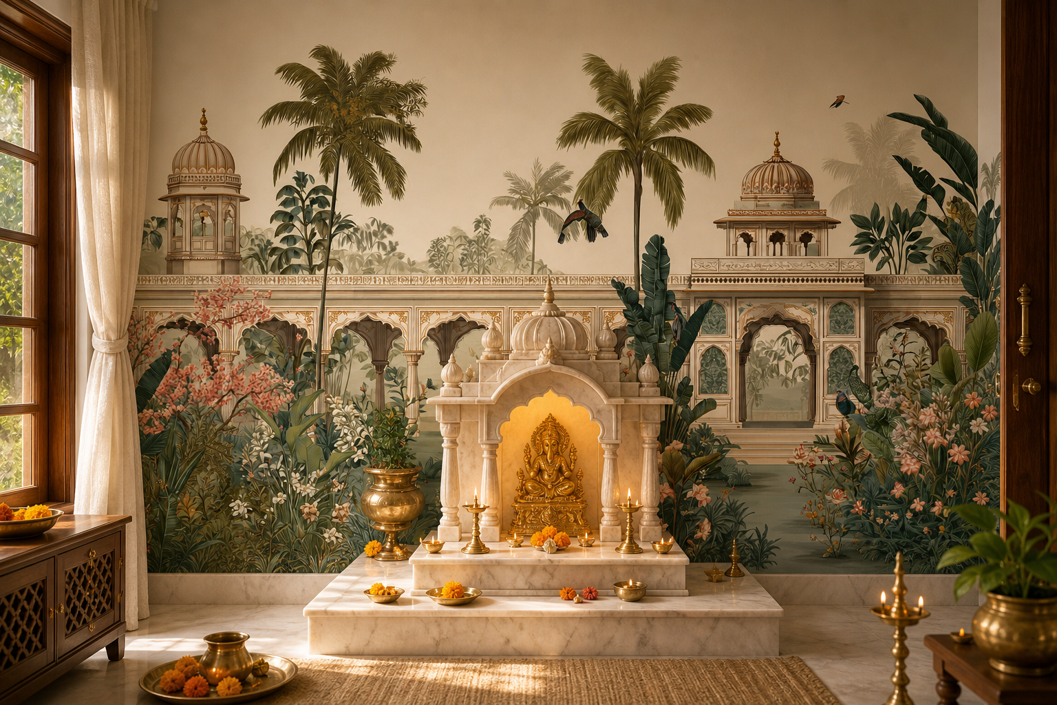 mughal-garden-palace — Pooja room