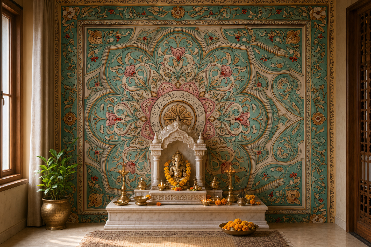 mughal-medallion-iv — Pooja room