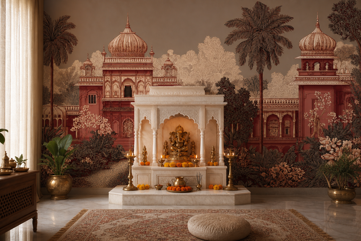 mughal-pavilion-garden — Pooja room