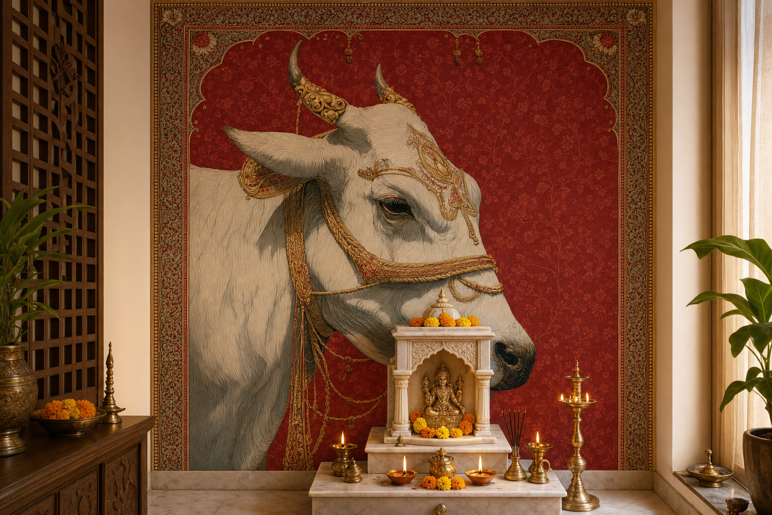 sacred-bull — Pooja room