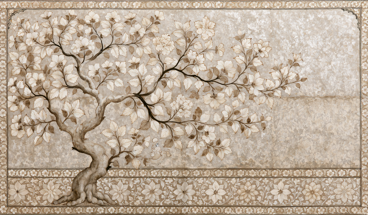 Timeless Blossom Tree — flat pattern