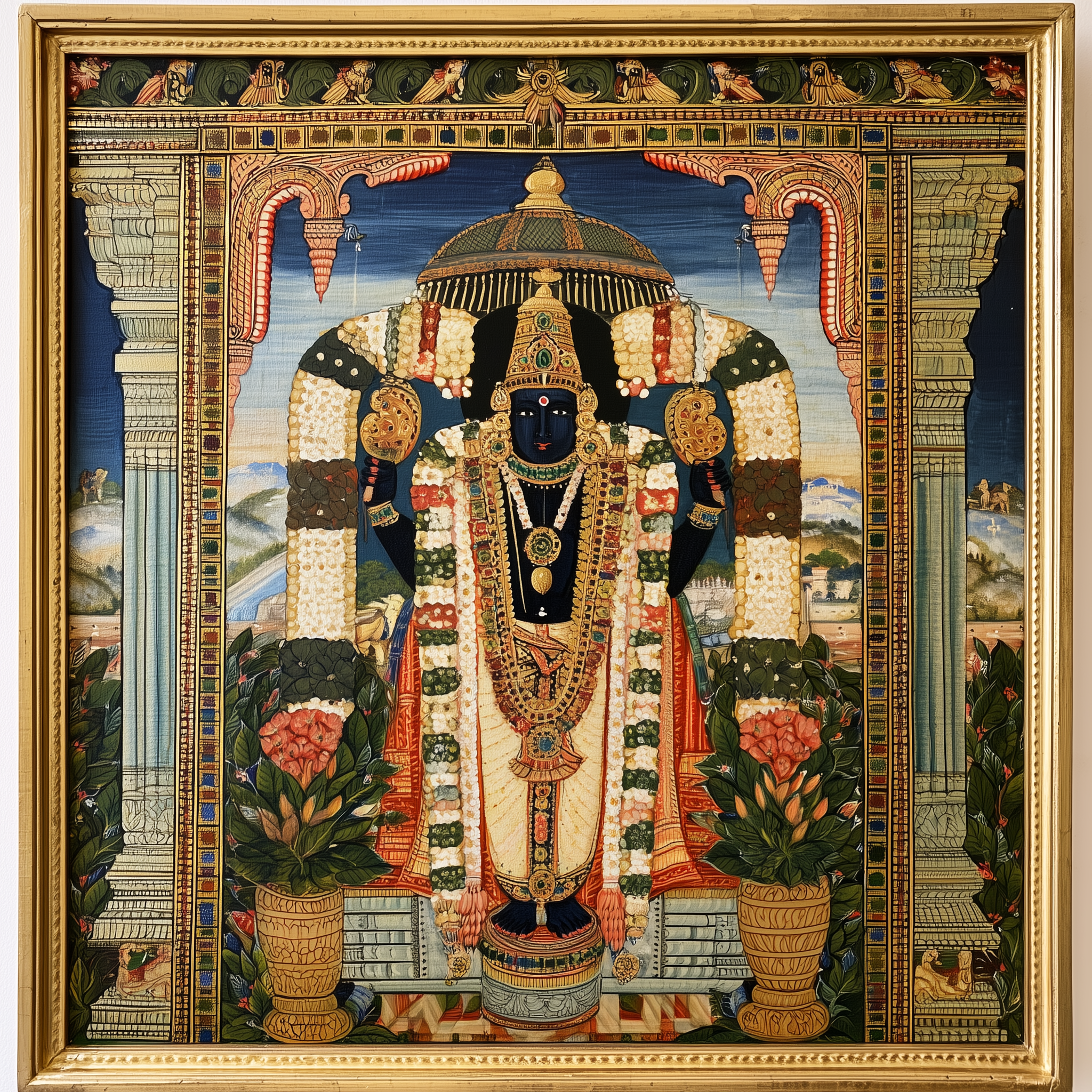 Temple Majesty — flat pattern
