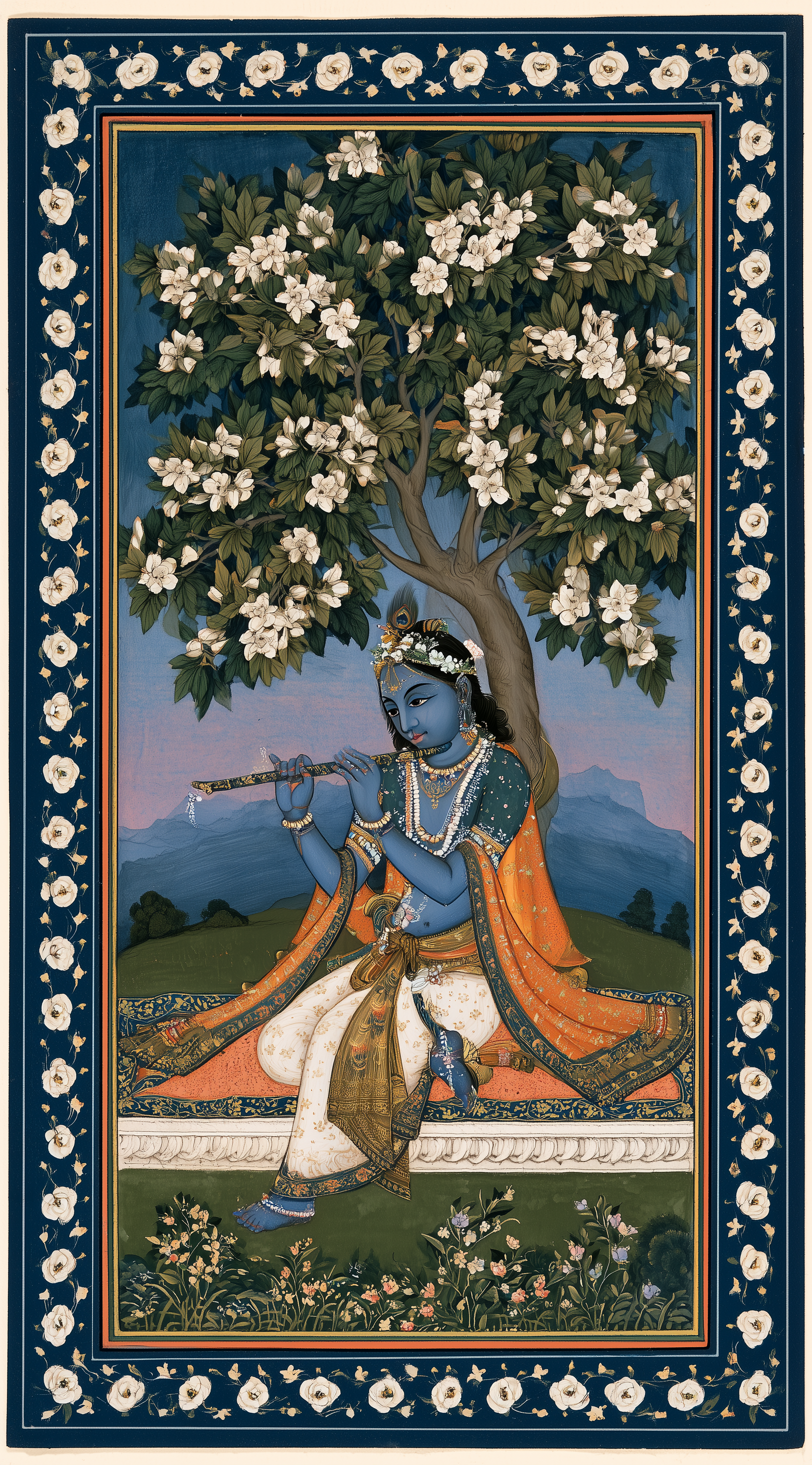 Krishna's Jasmine — flat pattern