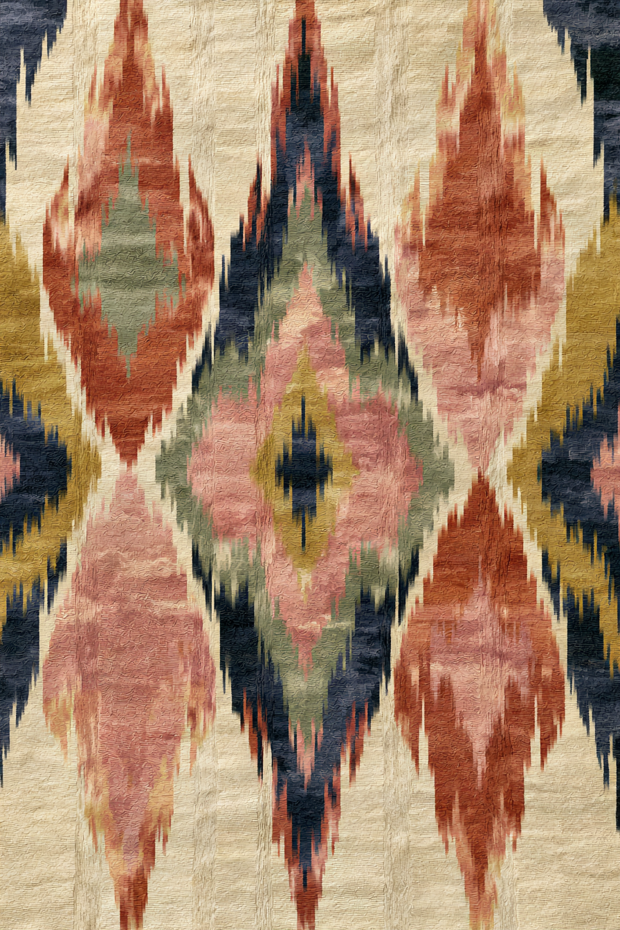 Ikat Symmetry — flat pattern