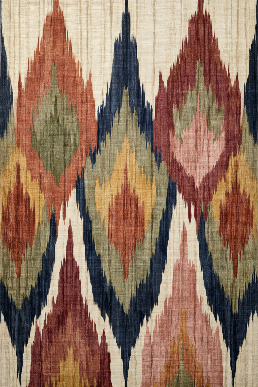 Ikat Ascent — flat pattern