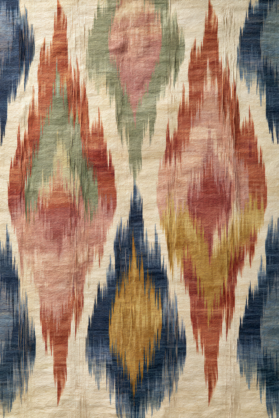 Ikat Flame IV — flat pattern