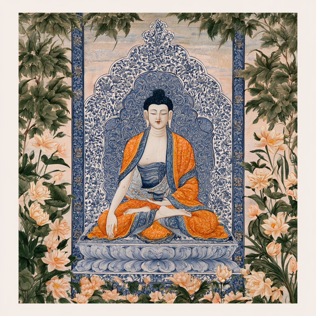 Buddha's Lotus Shrine — flat pattern