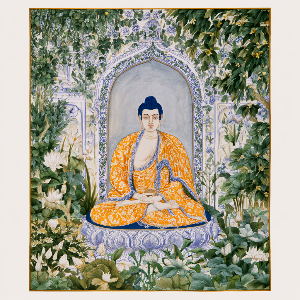 Saffron Enlightenment — flat pattern