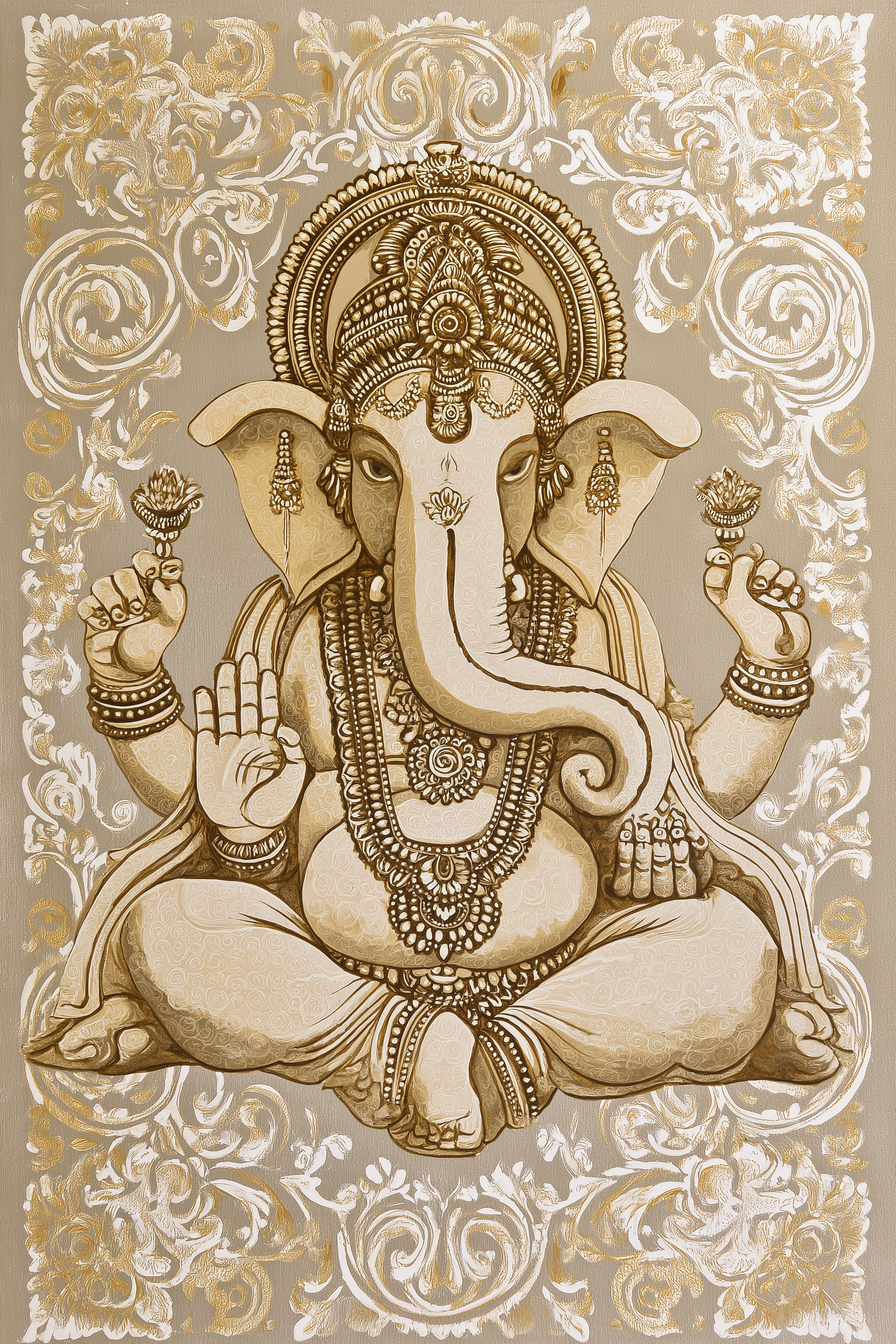 Ganesha's Grace — flat pattern