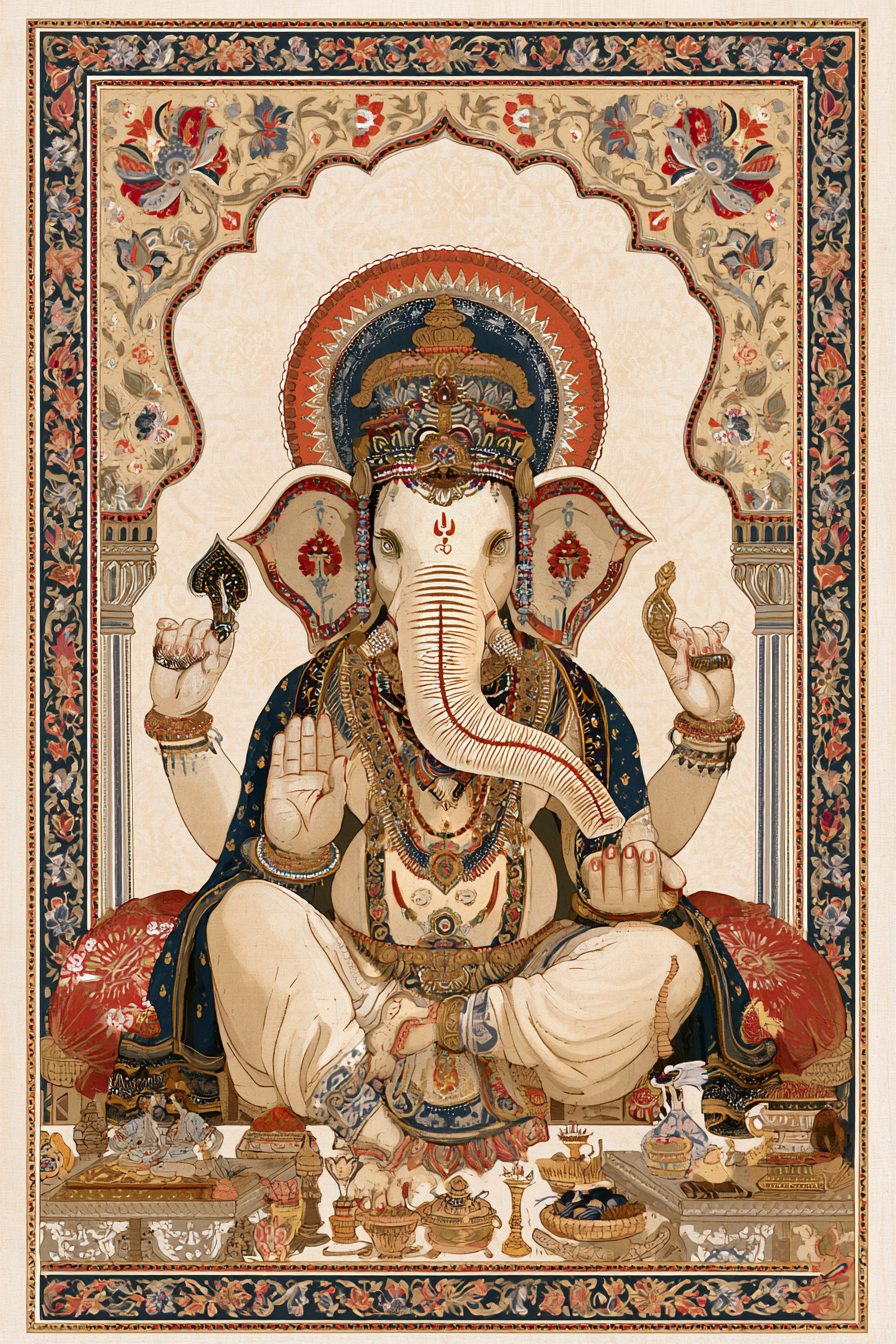 Ganesha's Blessing — flat pattern