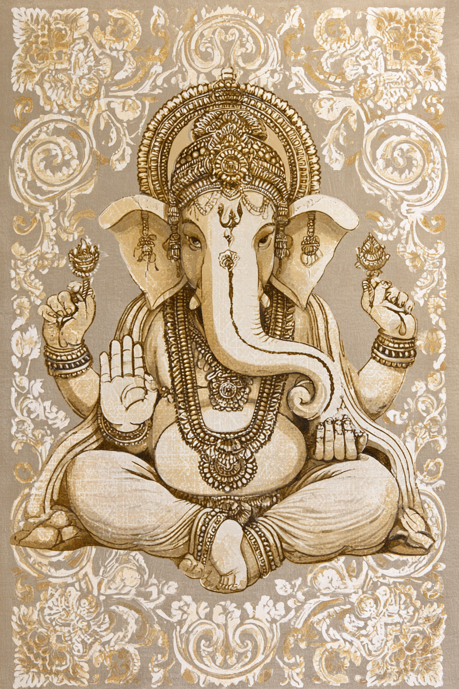 Ganesha Divine II — flat pattern