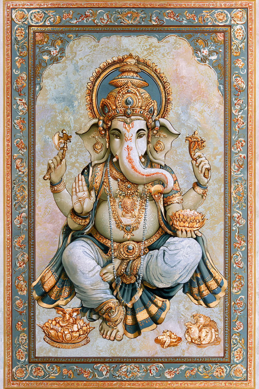Ganesha's Grace II — flat pattern
