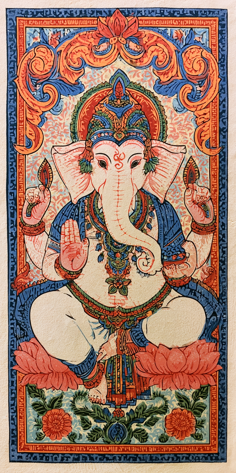 Ganesha's Blessing II — flat pattern