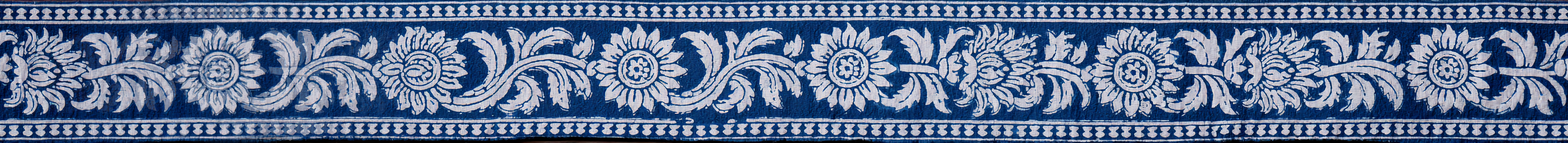 Indigo Sunflower Scroll