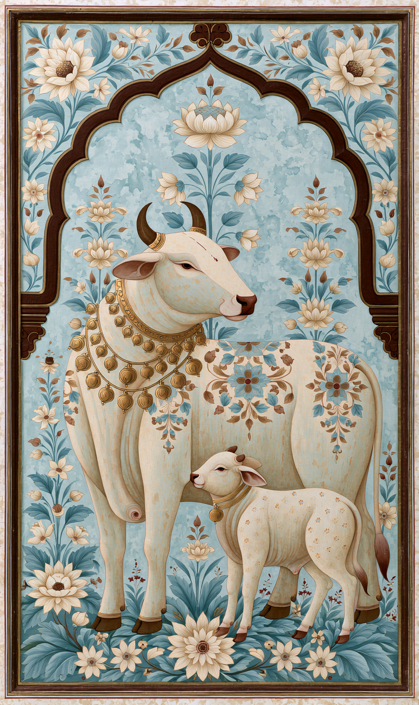 Sacred Bovine Grace — flat pattern