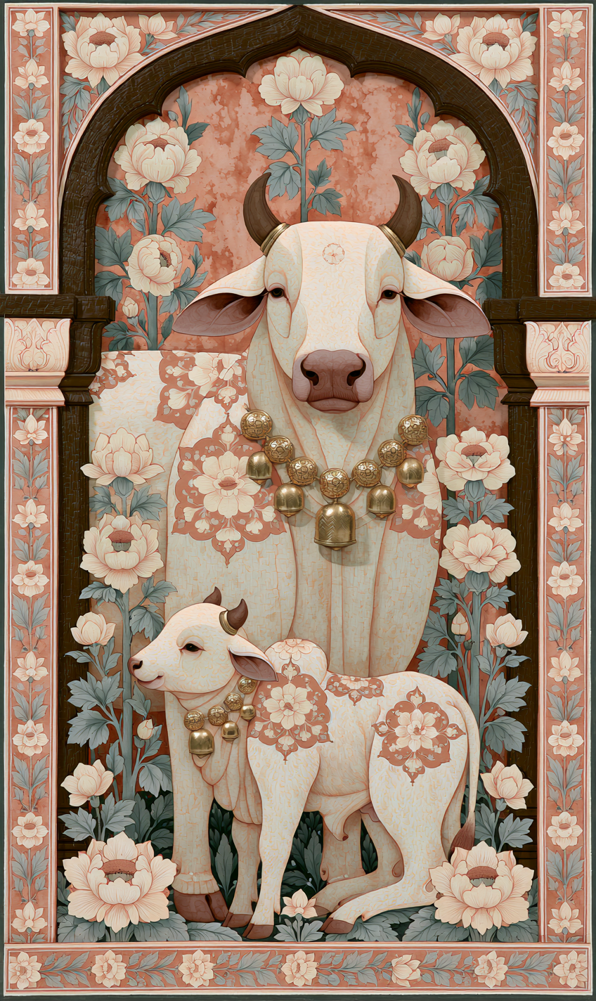Sacred Bovine Sanctuary — flat pattern