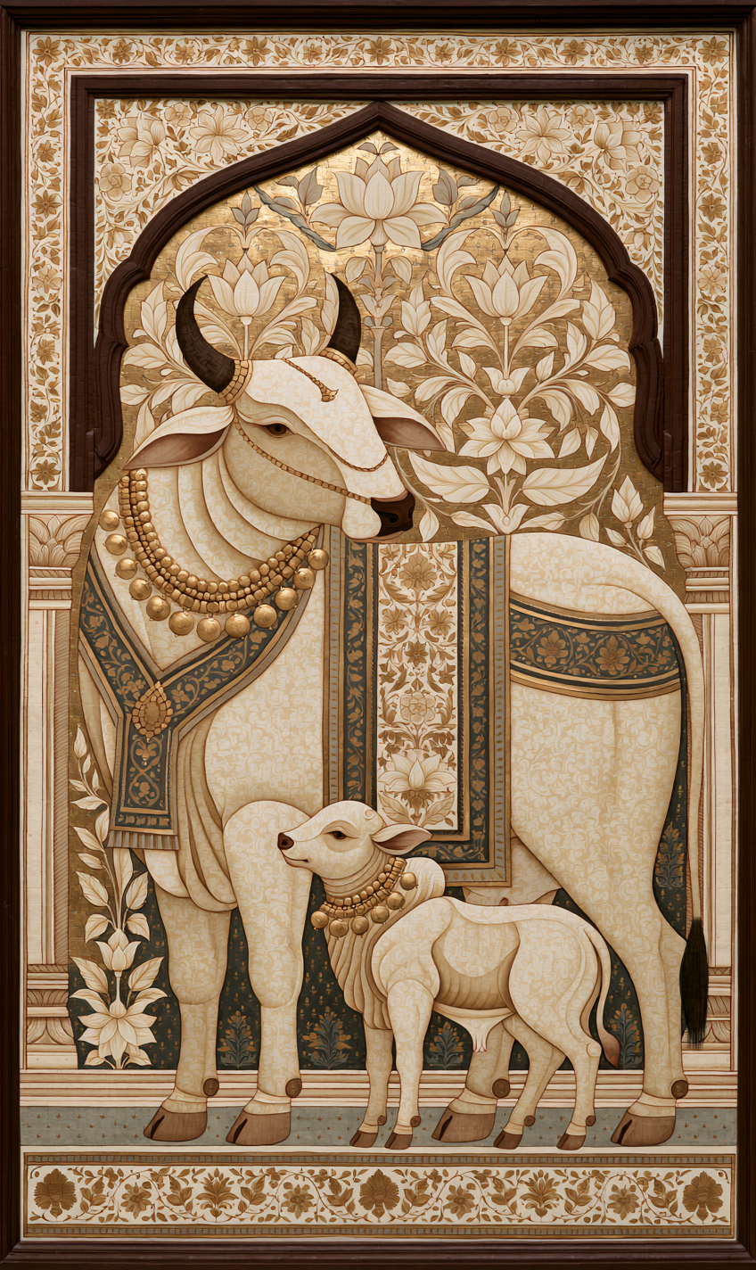 Sacred Bovine Procession II — flat pattern