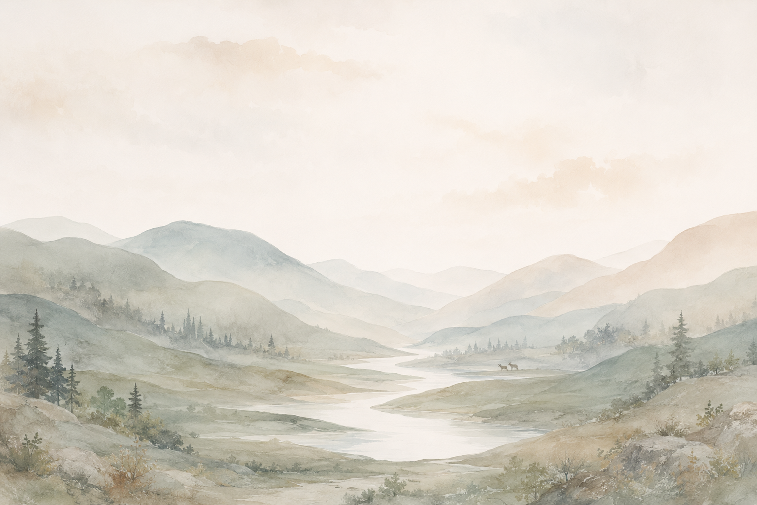 Misty Valley — flat pattern