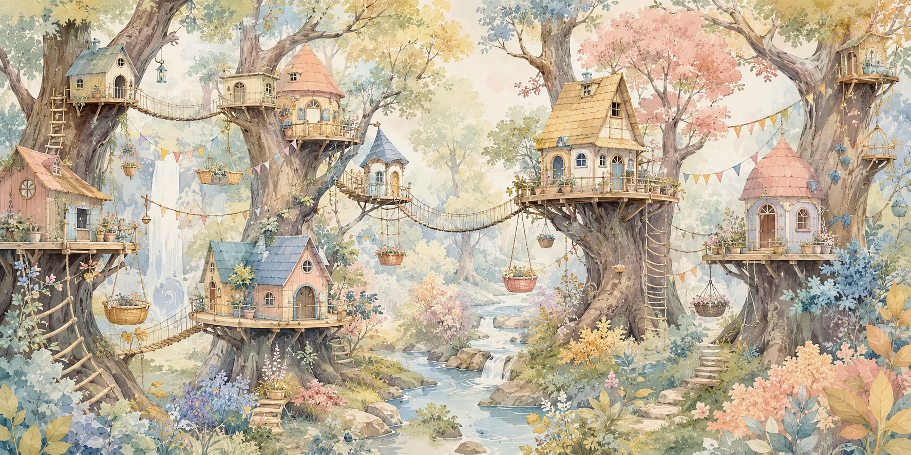 Treehouse Enchantment — flat pattern