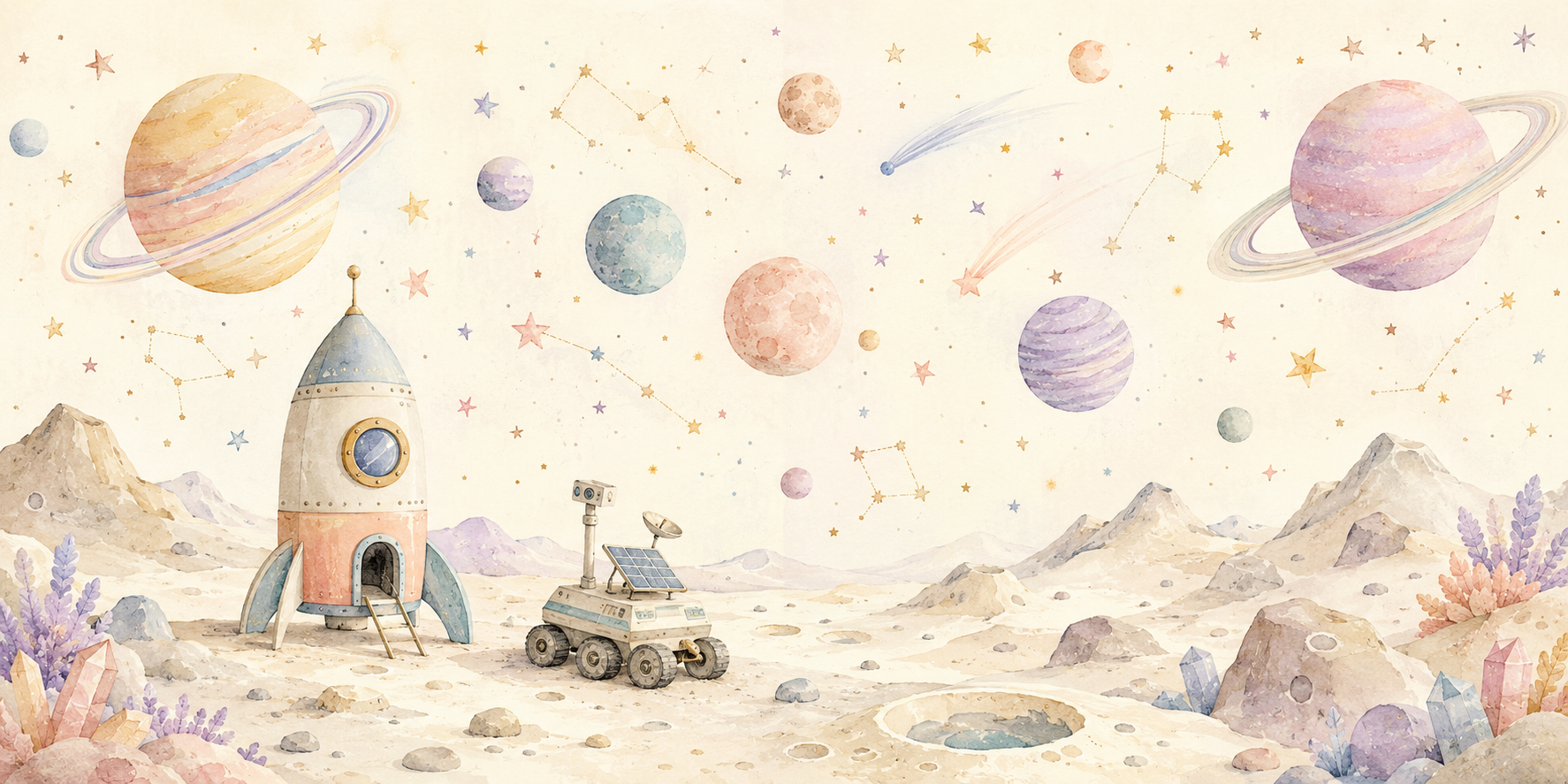 Cosmic Outpost — flat pattern