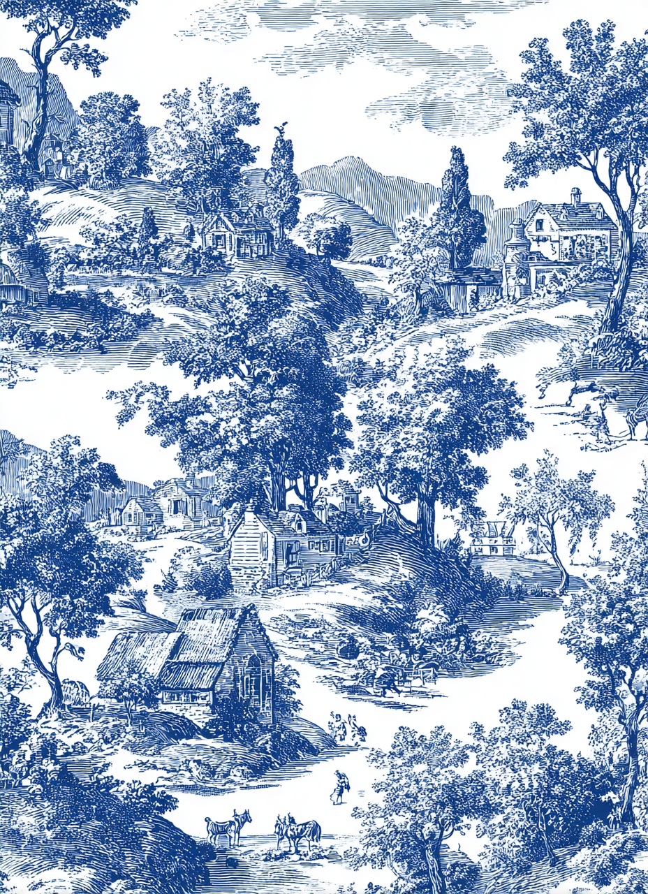 Arcadian Toile — flat pattern