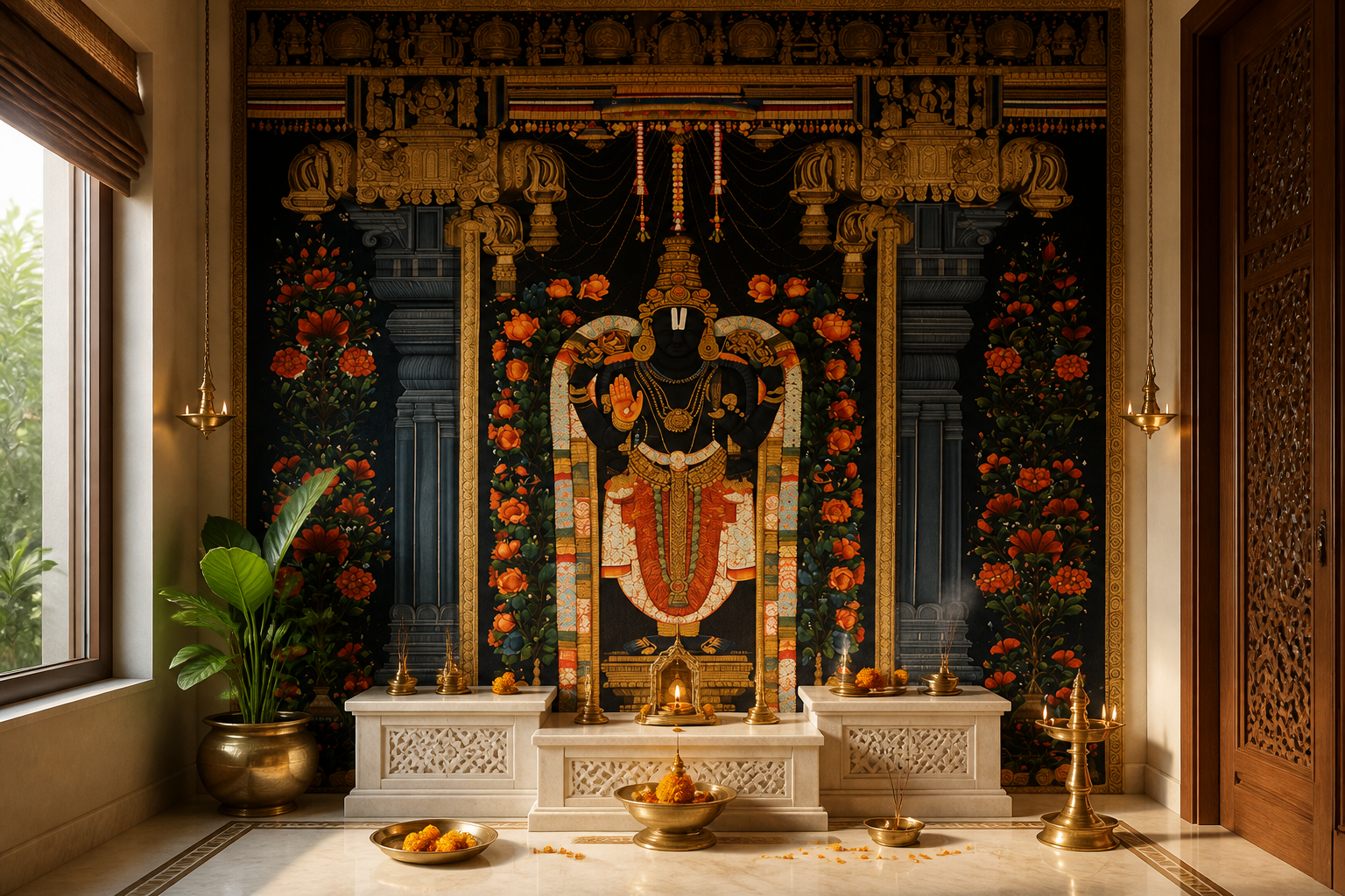 Temple Threshold — Pooja room