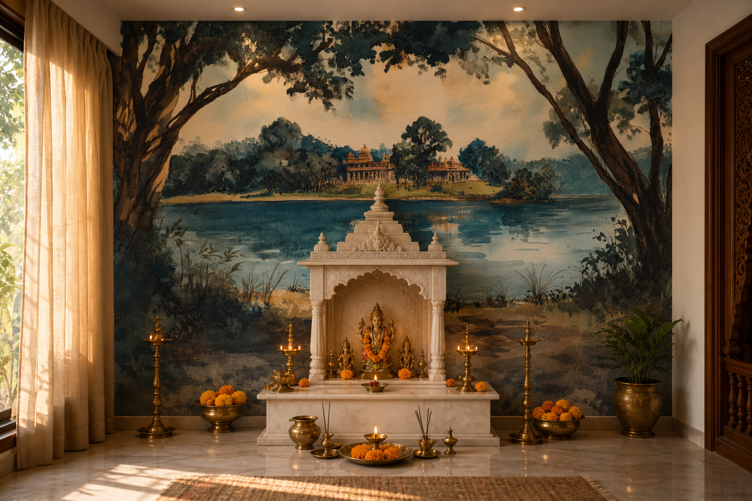 Temple Waters — Pooja room