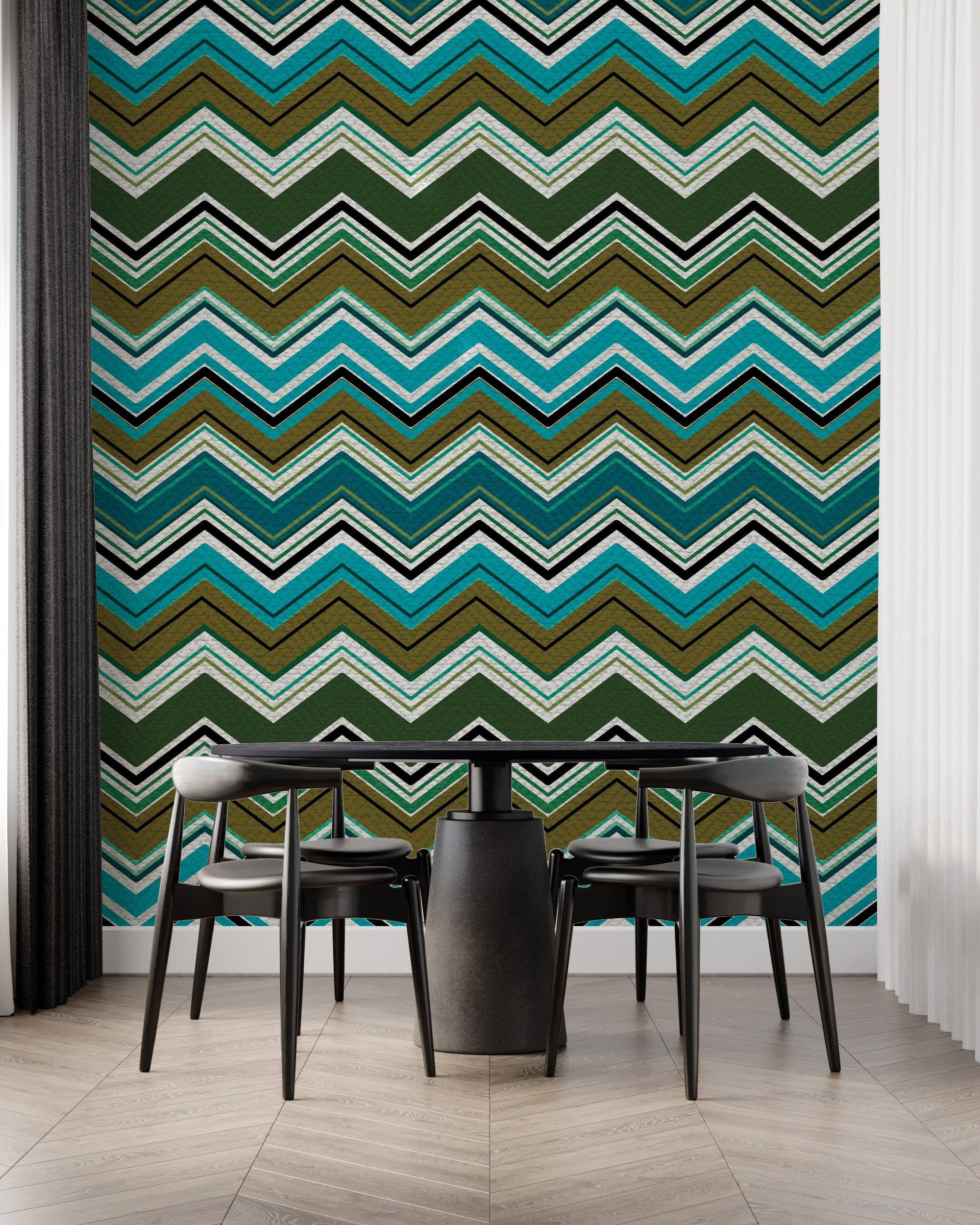 Teal Forest Chevron