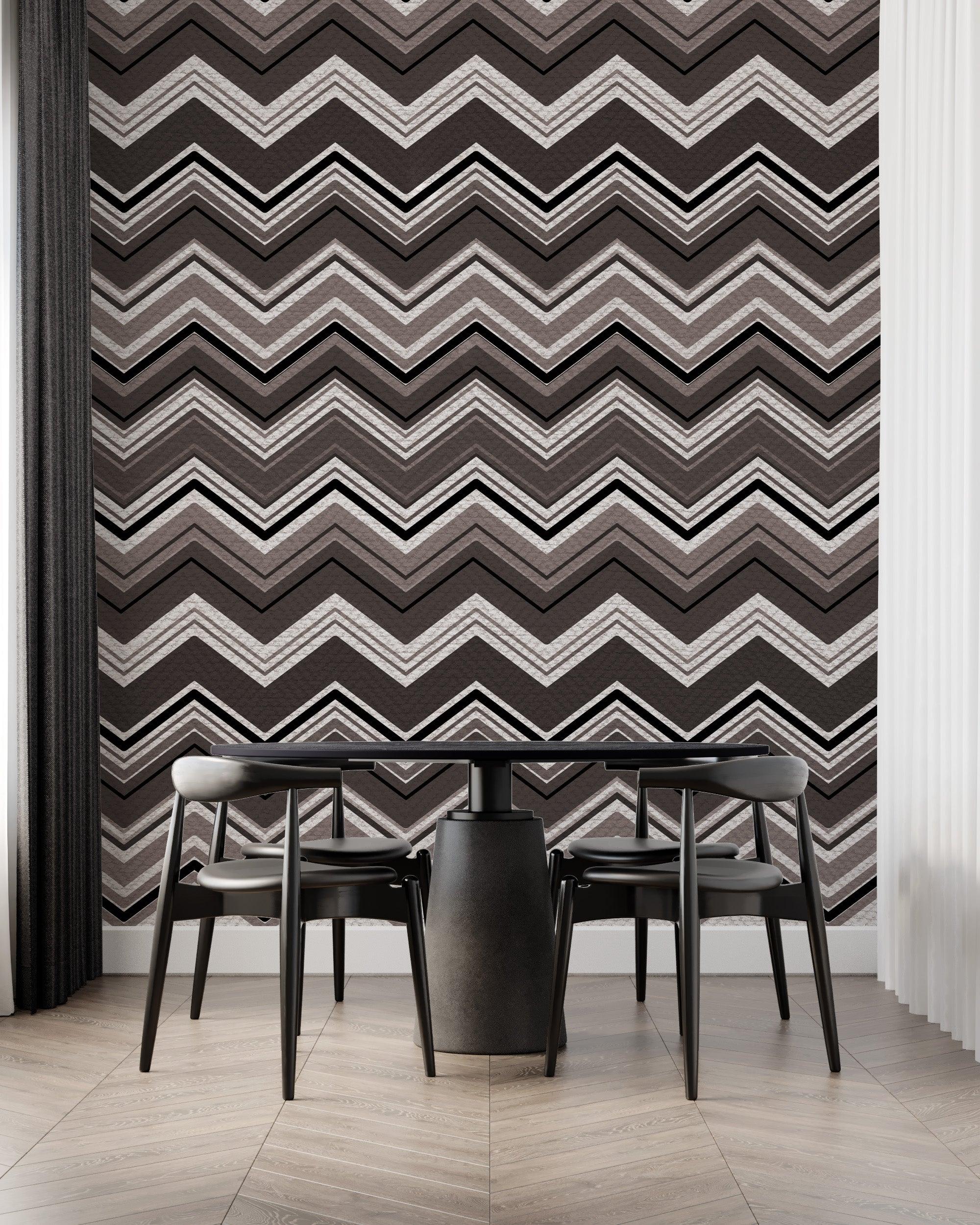 Monochrome Chevron Zigzag